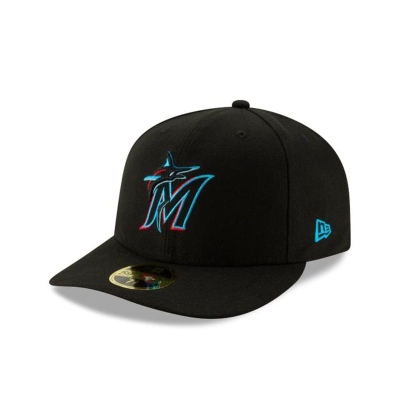 Sapca New Era Miami Marlins MLB 2019 Authentic Collection Low Profile 59FIFTY Fitted - Negrii